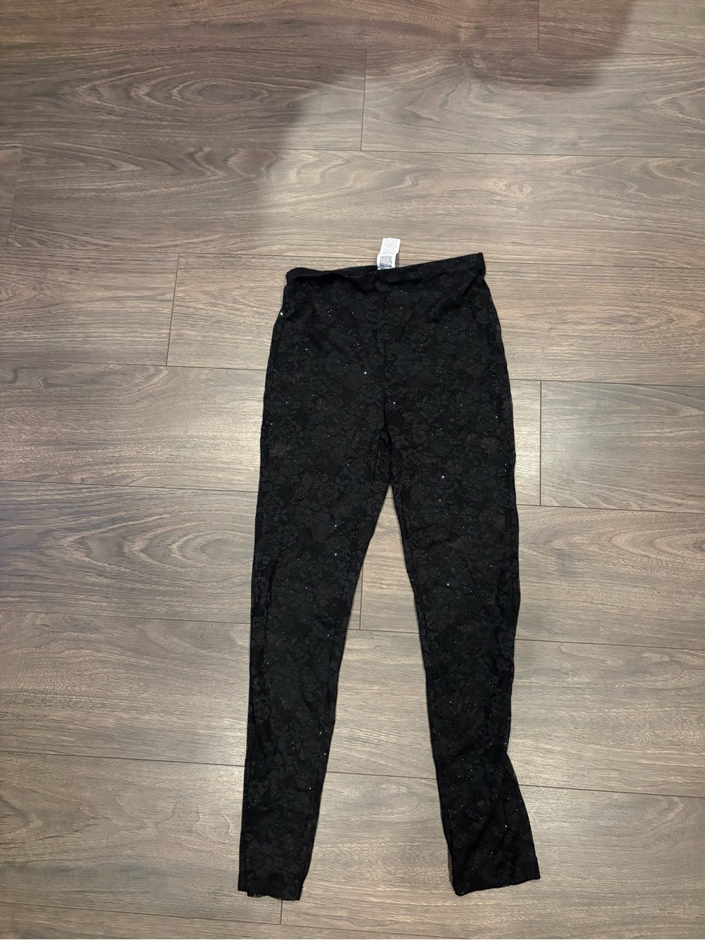 Missguided Black Sparkle Lace Leggings